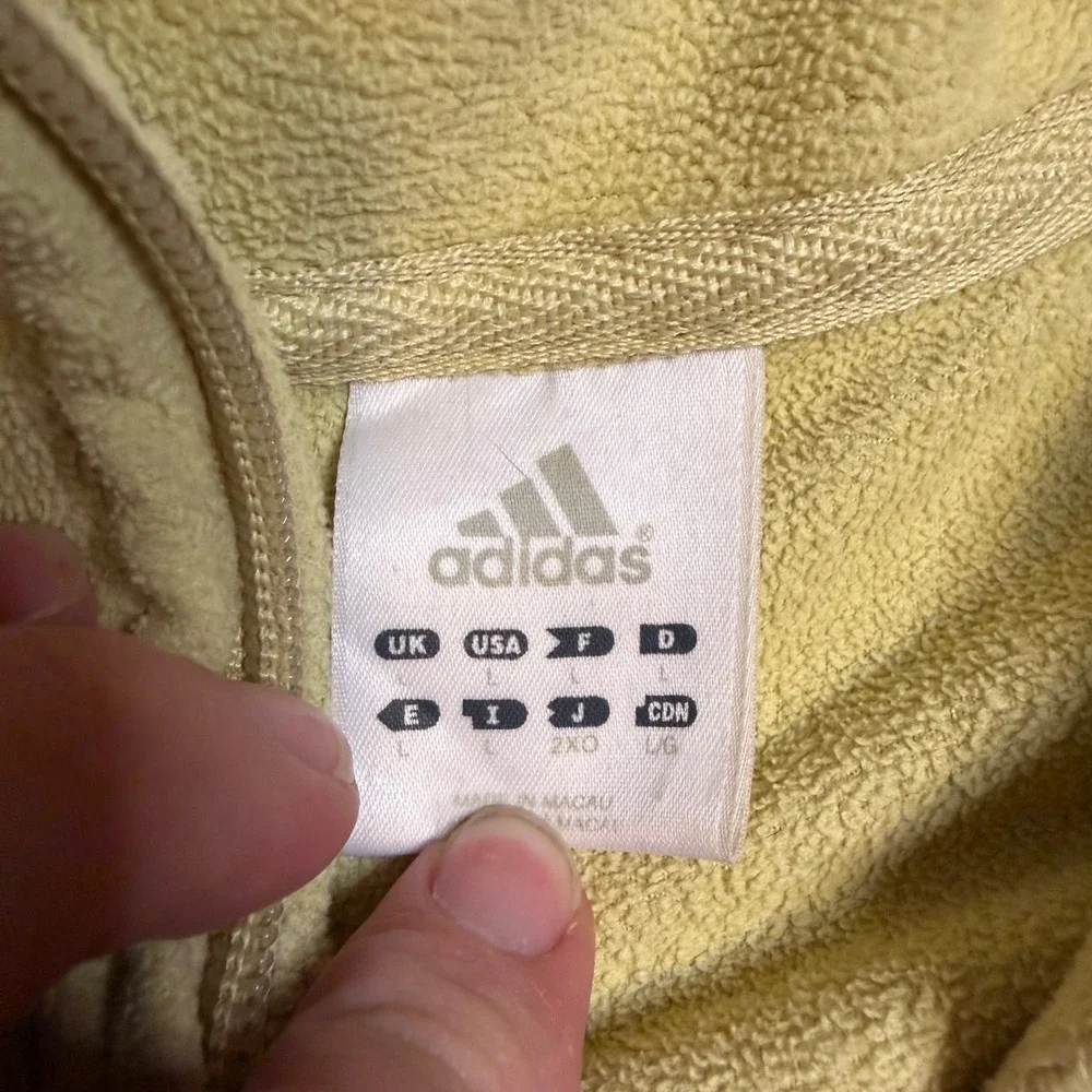 Adidas Notre Dame Fighting Irish Fleece Jacket Mens Large Yellow Navy Full Zip